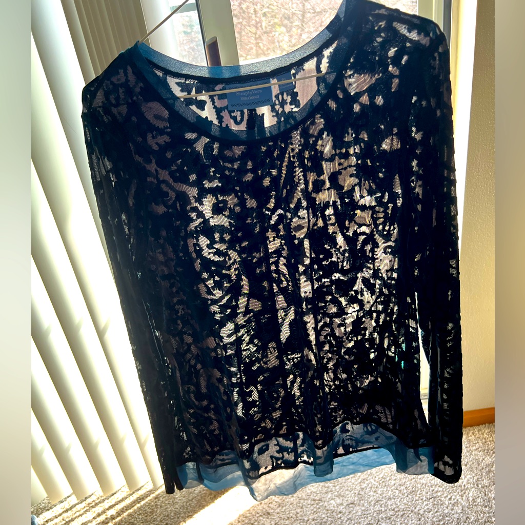 Sheer Vera Wang Long Sleeve
